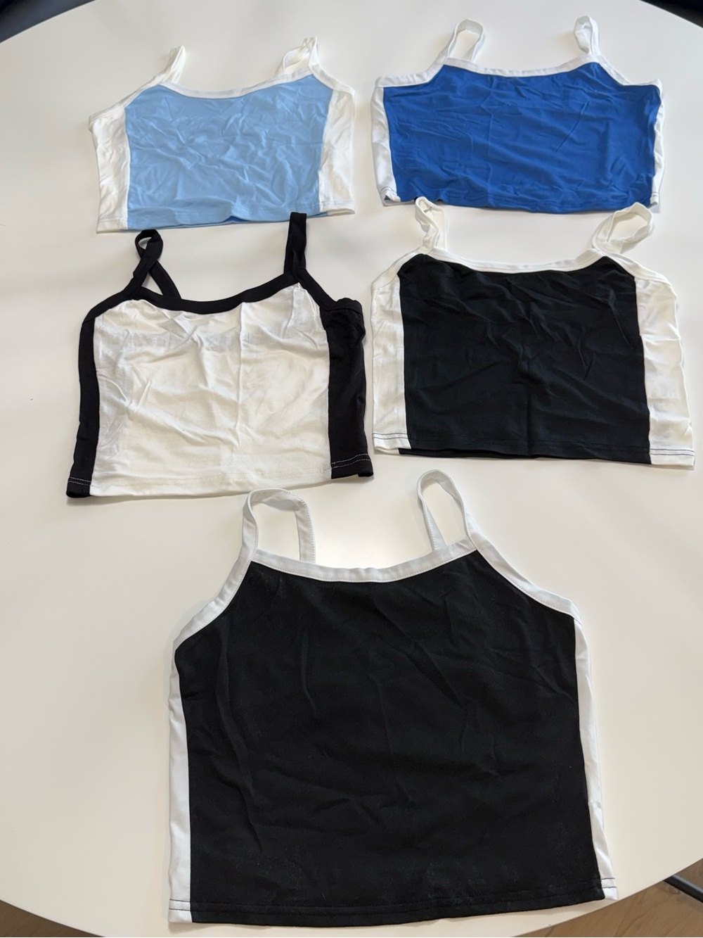 Contrast Panel Crop Tank Tops Size Small NWOT